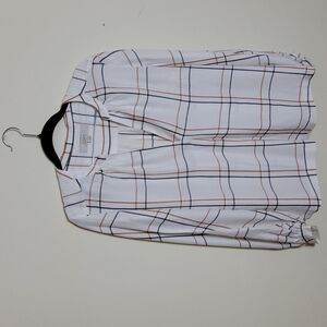 Loft Windowpane blouse 100% Rayon